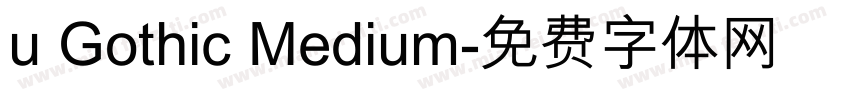 u Gothic Medium字体转换